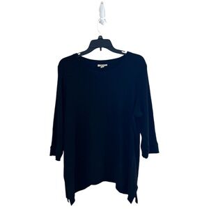 ◾️STYLE & CO.: Women’s size XL, black 3/4 sleeve top w/flowy hem, preowned◾️